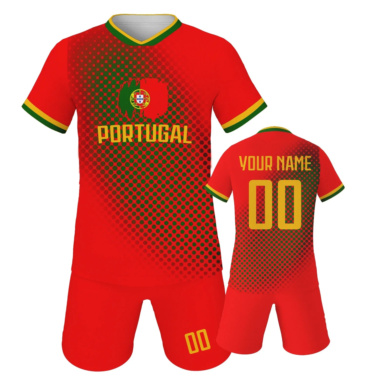 Custom Kids' Football Training Kit - Personalized Soccer Jersey and Shorts for Boys & Girls (Ages 3-14)