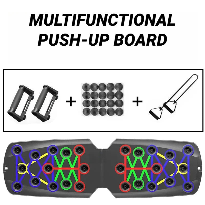 Mochoshop 22-in-1 Foldable Push Up Board – Color-Coded Muscle Targeting System for Home Strength Training