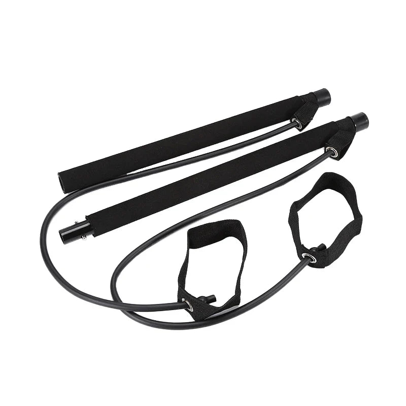 Pilates Bar with Resistance Bands – Portable Home Gym Set