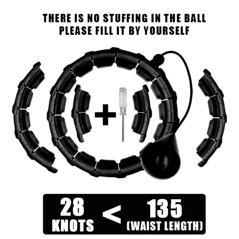 Mochoshop Smart Weighted Fitness Hoop – Adjustable 360° Massage & No-Drop Design for Waist Slimming