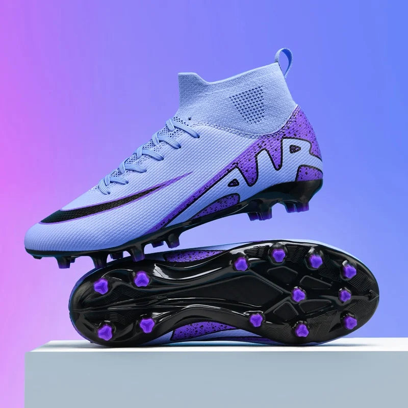 Professional Men's Turf Soccer Shoes - High-Top Training Cleats for Outdoor & Indoor Play