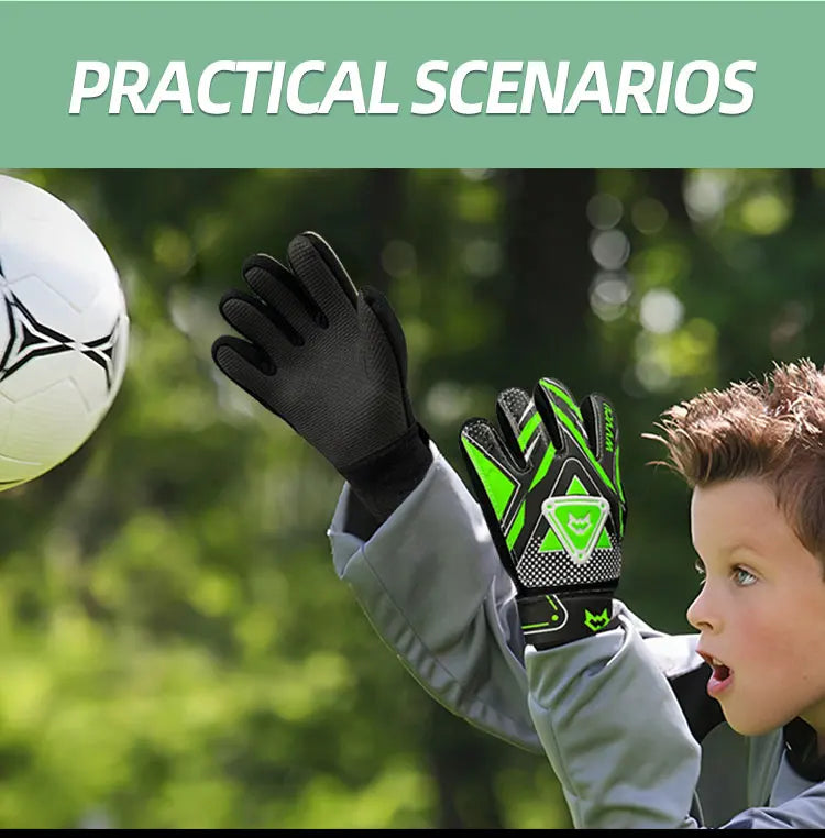 Goalkeeper Gloves – Double Protection Football Gloves with Portable Design for Boys & Girls