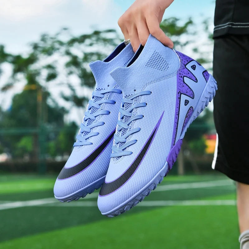 Professional Men's Turf Soccer Shoes - High-Top Training Cleats for Outdoor & Indoor Play