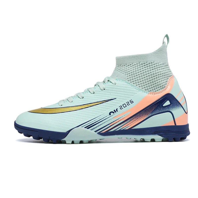 Professional AG Soccer Cleats - Boys' & Men's Artificial Grass Football Boots with Slip-On Closure