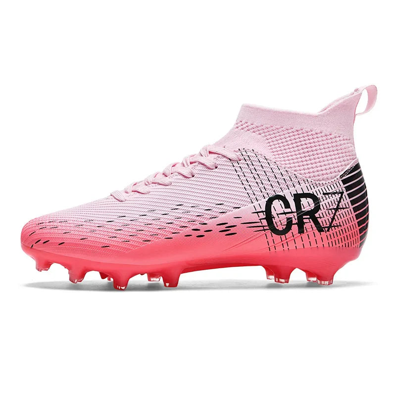 Professional AG Soccer Cleats - Breathable Non-Slip Outdoor Football Boots for Men & Kids (Sizes 34-45)