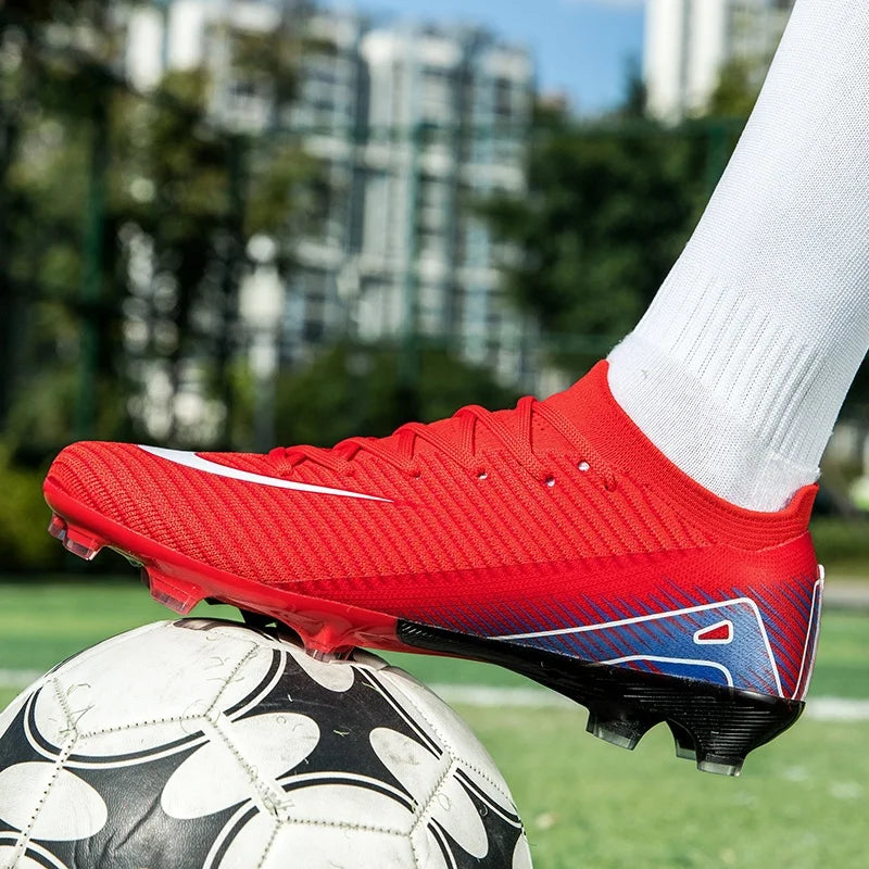Professional Unisex FG Soccer Boots - High-Top Firm Ground Training Cleats for Men & Boys