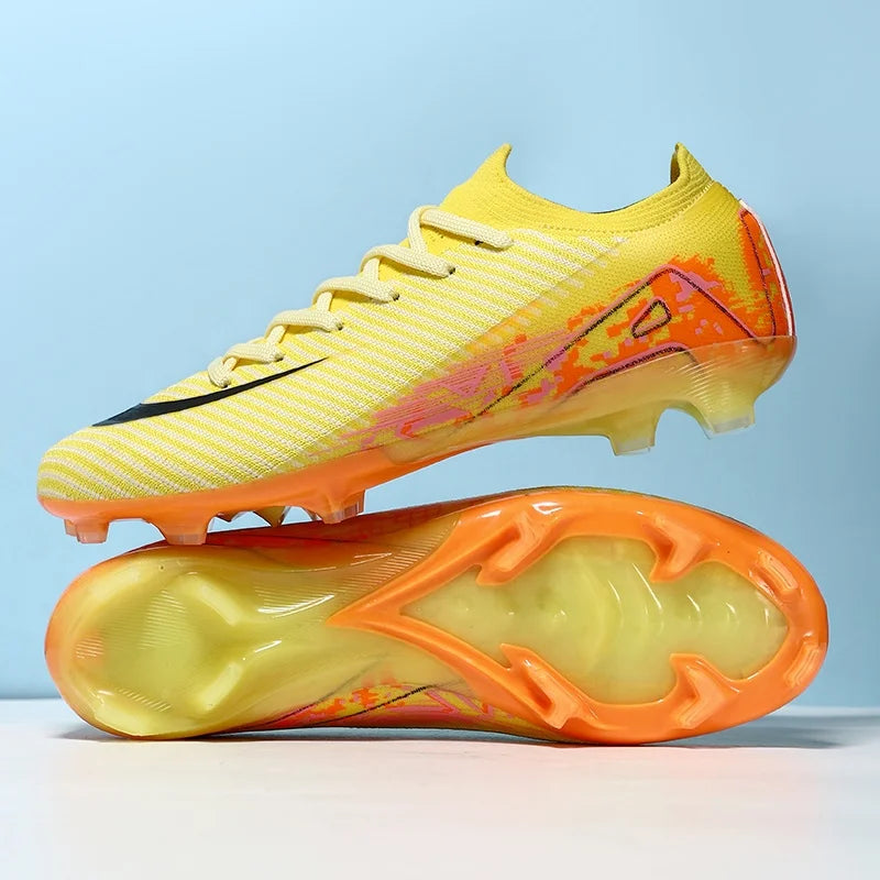 Professional Unisex FG Soccer Boots - High-Top Firm Ground Training Cleats for Men & Boys