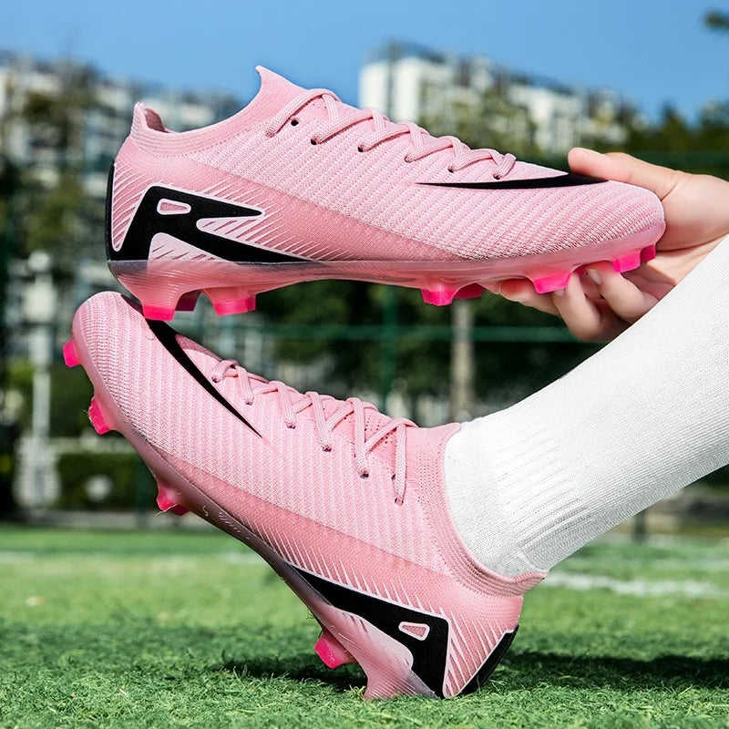 Professional Unisex FG Soccer Boots - High-Top Firm Ground Training Cleats for Men & Boys