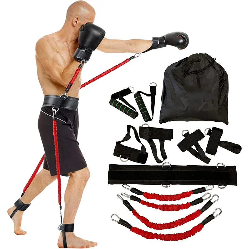 Boxing Pull Belt Bounce Strength Trainer Basketball Jump Agile Pull Rope Bounce Resistance Stretching Trainer Set