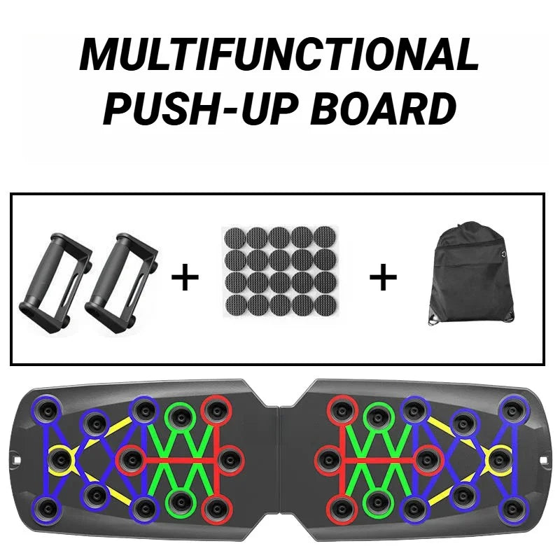 Mochoshop 22-in-1 Foldable Push Up Board – Color-Coded Muscle Targeting System for Home Strength Training