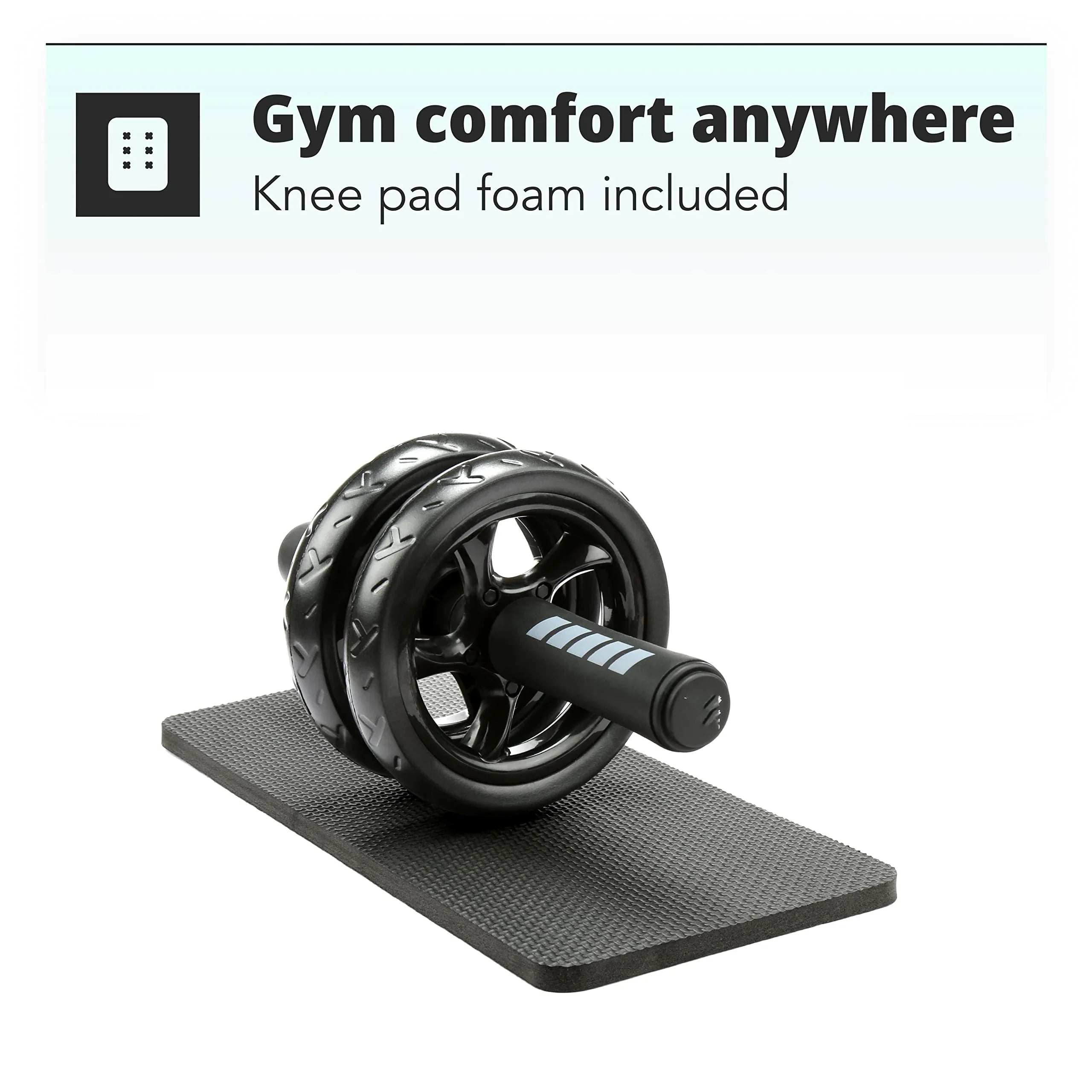 Abdominal Roller Wheel with Knee Pad - Silent Core and Strength Training Equipment