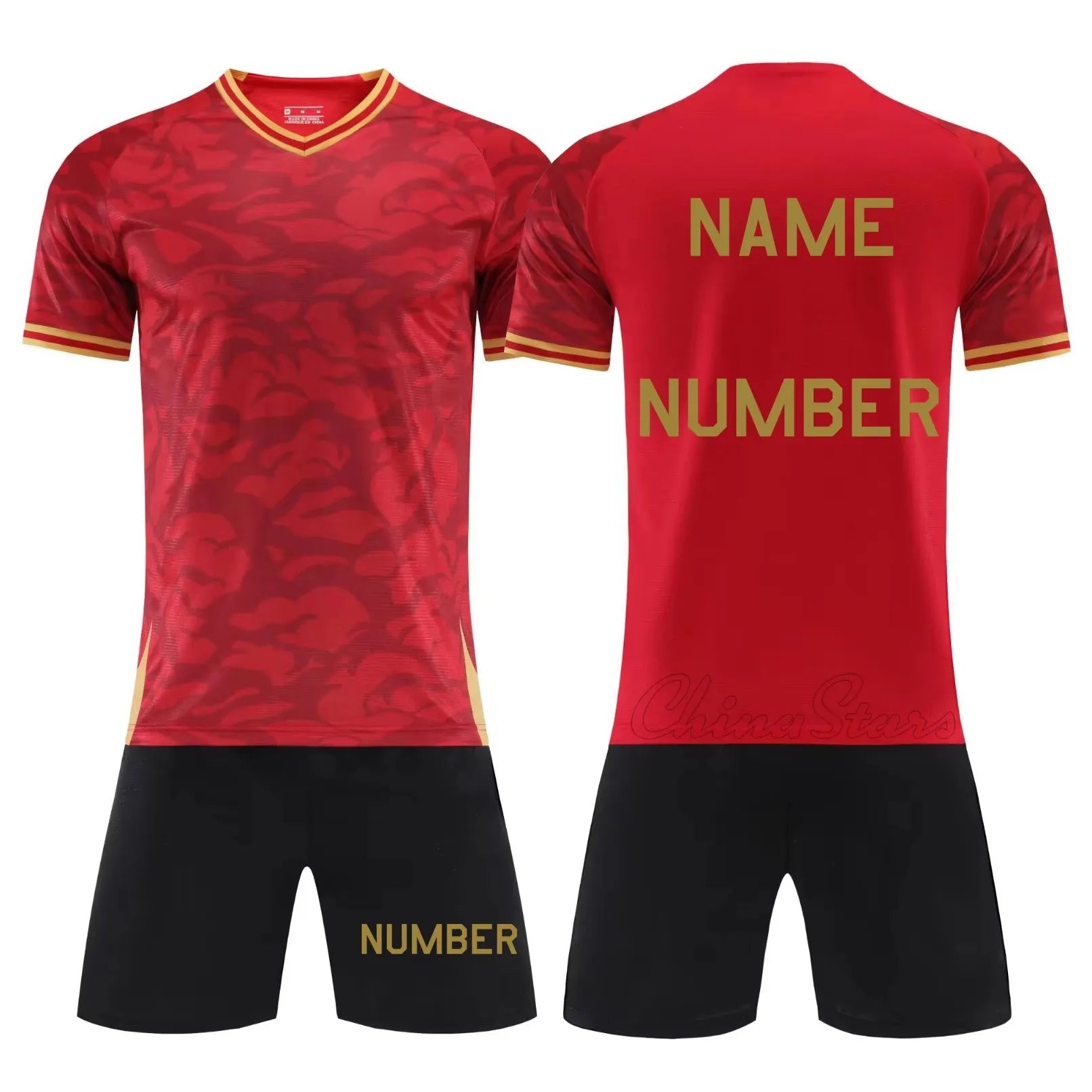 Customizable Men's Football Kits - Professional Soccer Jersey and Shorts Set