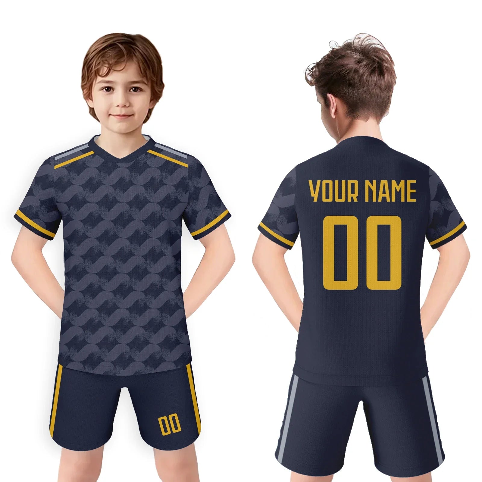 Customized Youth Soccer Jersey Set - Personalized Kids' Football Training Uniform