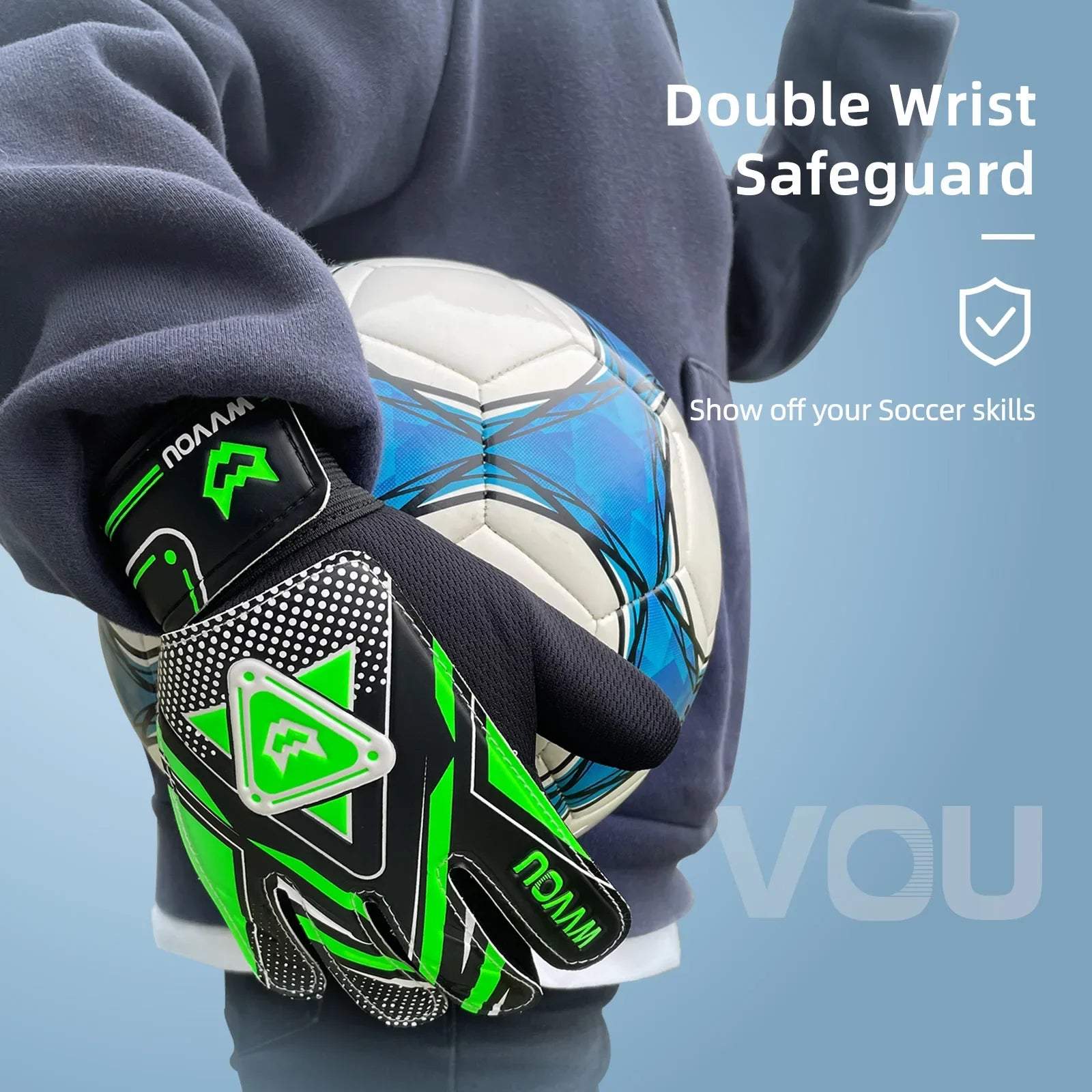 Goalkeeper Gloves – Double Protection Football Gloves with Portable Design for Boys & Girls