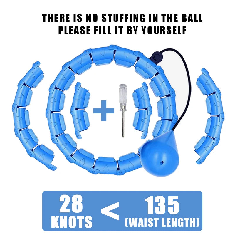 Mochoshop Smart Weighted Fitness Hoop – Adjustable 360° Massage & No-Drop Design for Waist Slimming