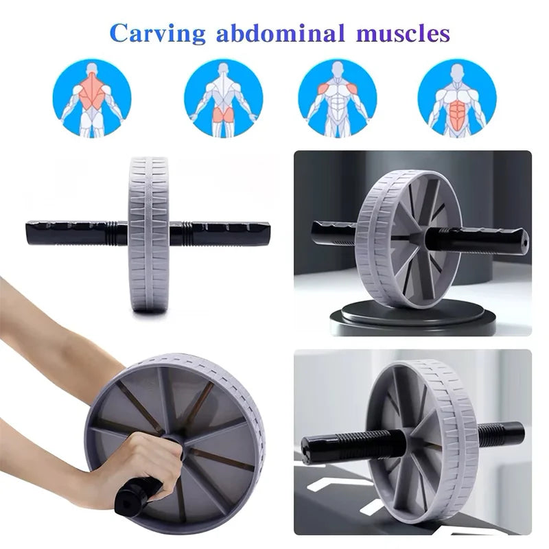 Silent Abdominal Exercise Wheel - Heavy-Duty Core Workout Roller for Tummy Slimming
