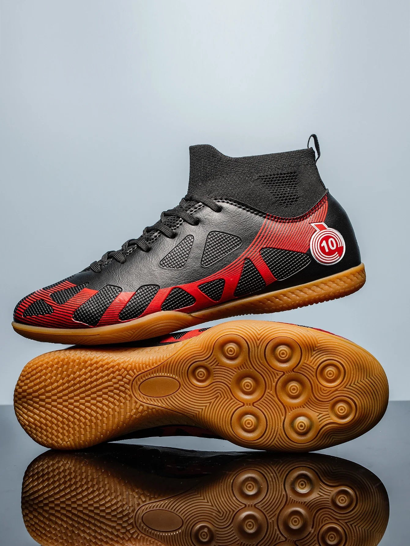 Professional Men's Indoor Football Shoes - High-Top Flat-Bottomed IC Training Sneakers for Adults and Teenagers