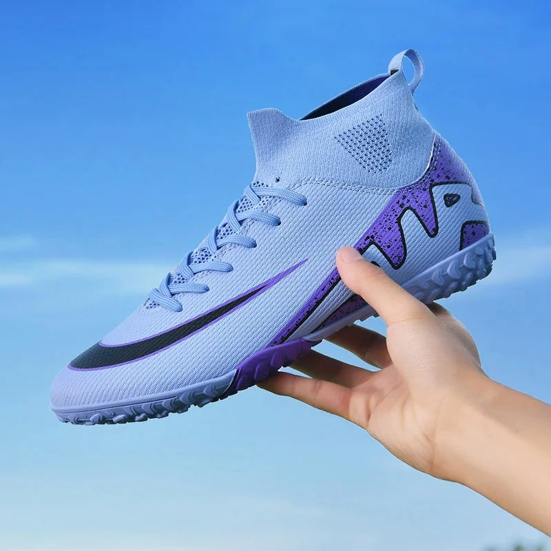 Professional Men's Turf Soccer Shoes - High-Top Training Cleats for Outdoor & Indoor Play