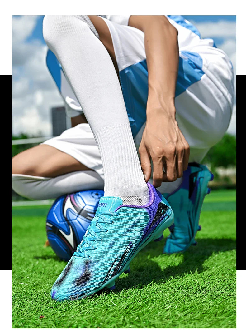 Professional Men and Youth Outdoor Soccer Cleats for Firm Ground Training