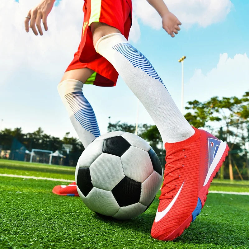Professional Unisex FG Soccer Boots - High-Top Firm Ground Training Cleats for Men & Boys