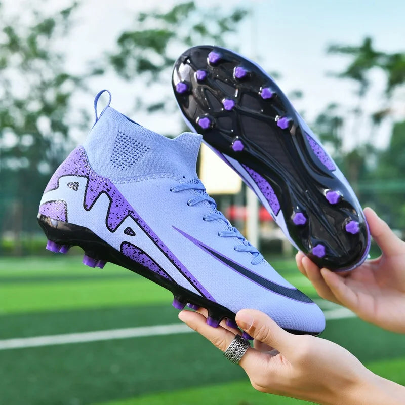 Professional Men's Turf Soccer Shoes - High-Top Training Cleats for Outdoor & Indoor Play