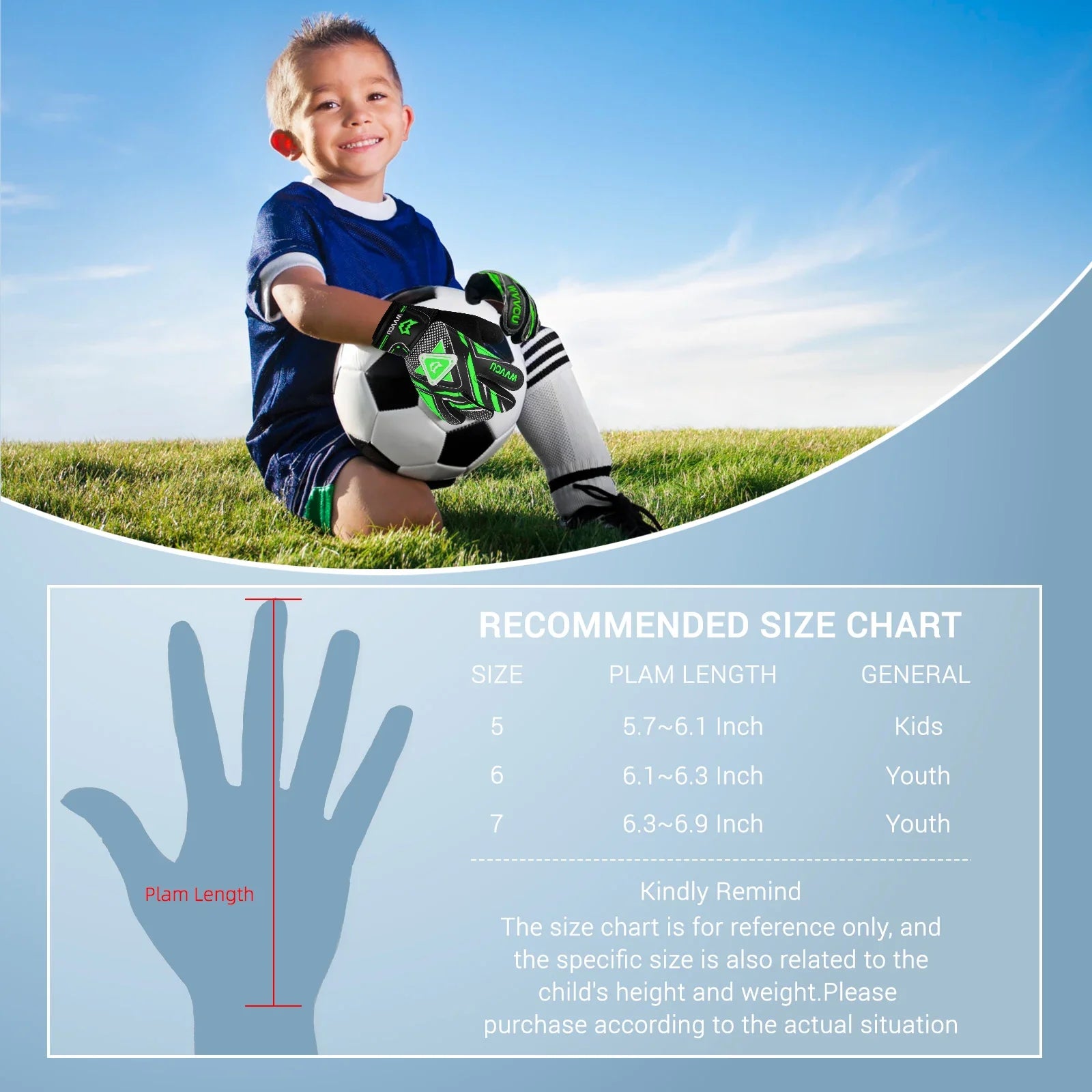 Goalkeeper Gloves – Double Protection Football Gloves with Portable Design for Boys & Girls