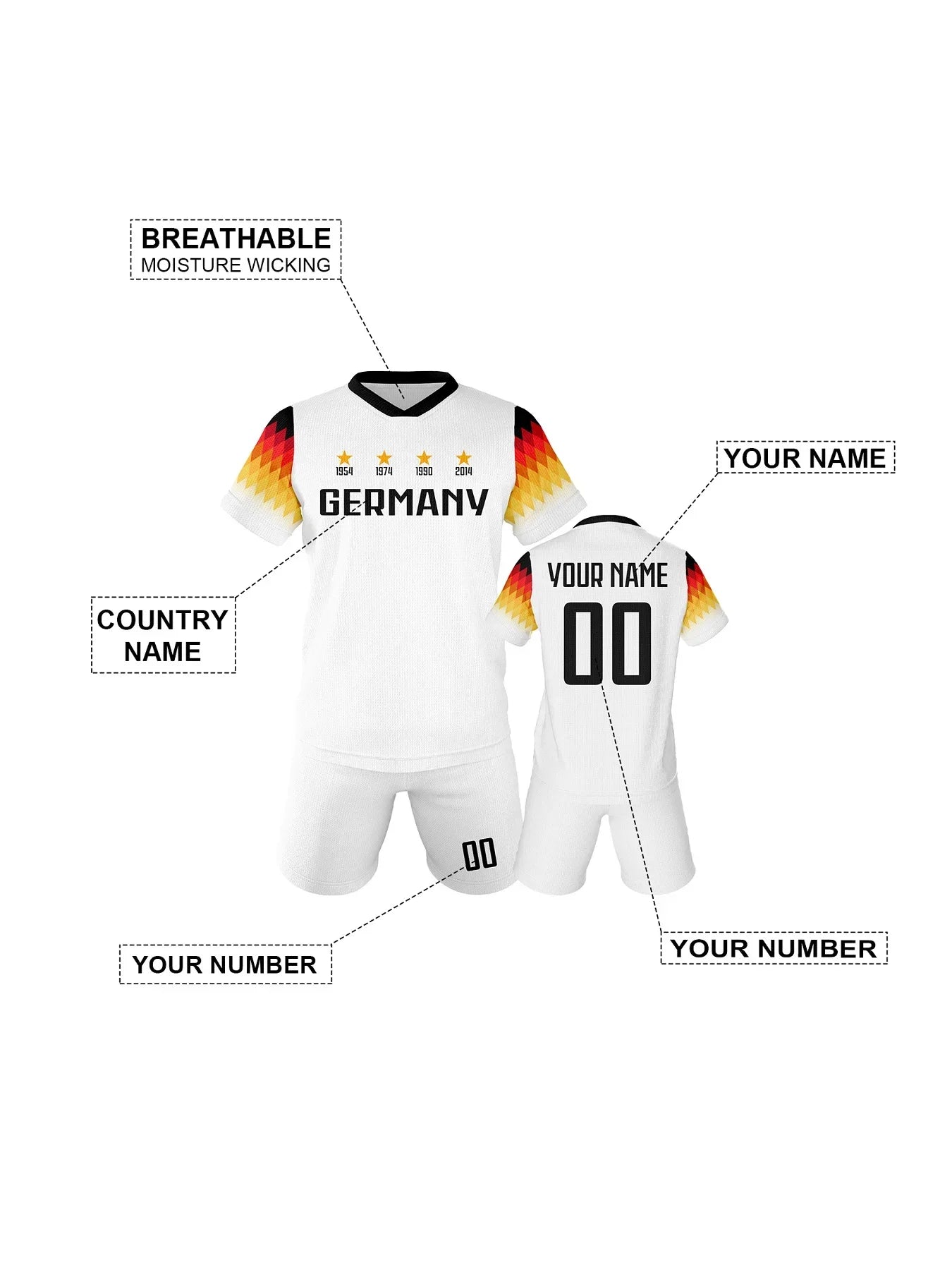 Custom Kids' Football Training Jersey - Personalized Youth Soccer Kit for Boys & Girls (Ages 3-14)
