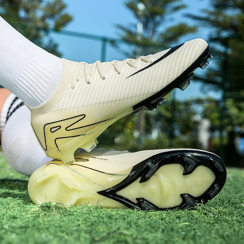 Professional Unisex FG Soccer Boots - High-Top Firm Ground Training Cleats for Men & Boys