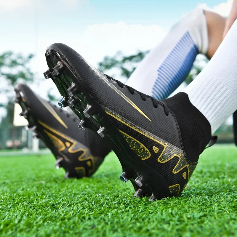 Professional Men's Turf Soccer Shoes - High-Top Training Cleats for Outdoor & Indoor Play