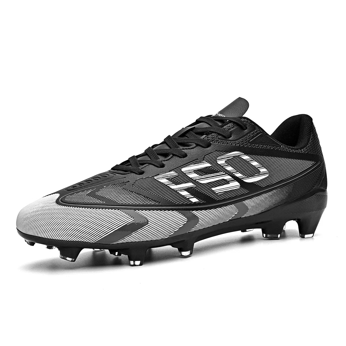 Men's Firm Ground Soccer Cleats with Long Spikes for Competitive Lawn Sports