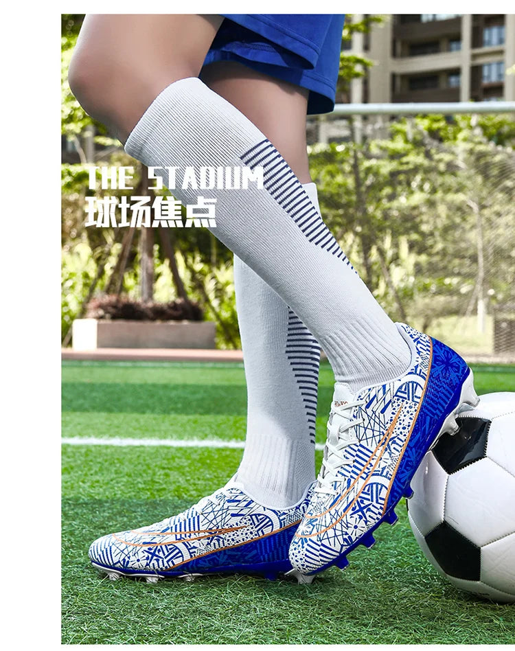 Soccer Cleats - Long-Spike Football Boots for Adults & Kids | TF/AG Training Sneakers