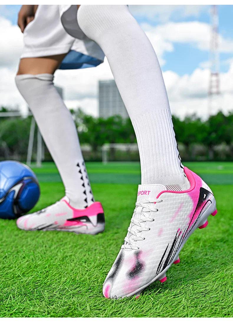 Professional Men and Youth Outdoor Soccer Cleats for Firm Ground Training