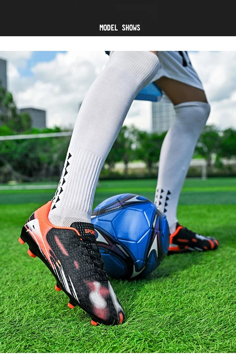 Professional Men and Youth Outdoor Soccer Cleats for Firm Ground Training