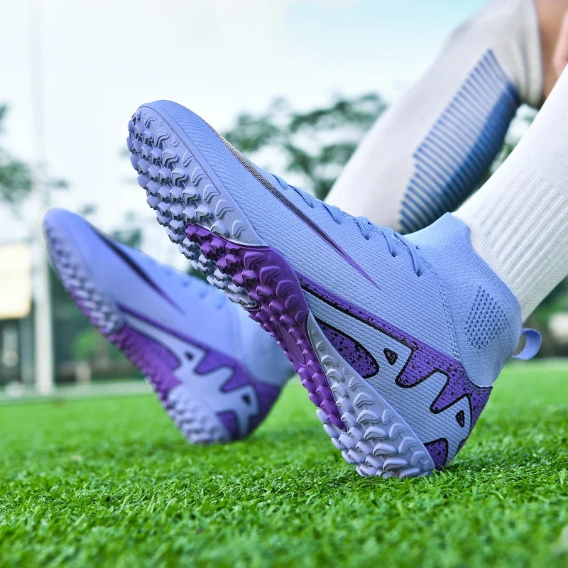 Professional Men's Turf Soccer Shoes - High-Top Training Cleats for Outdoor & Indoor Play