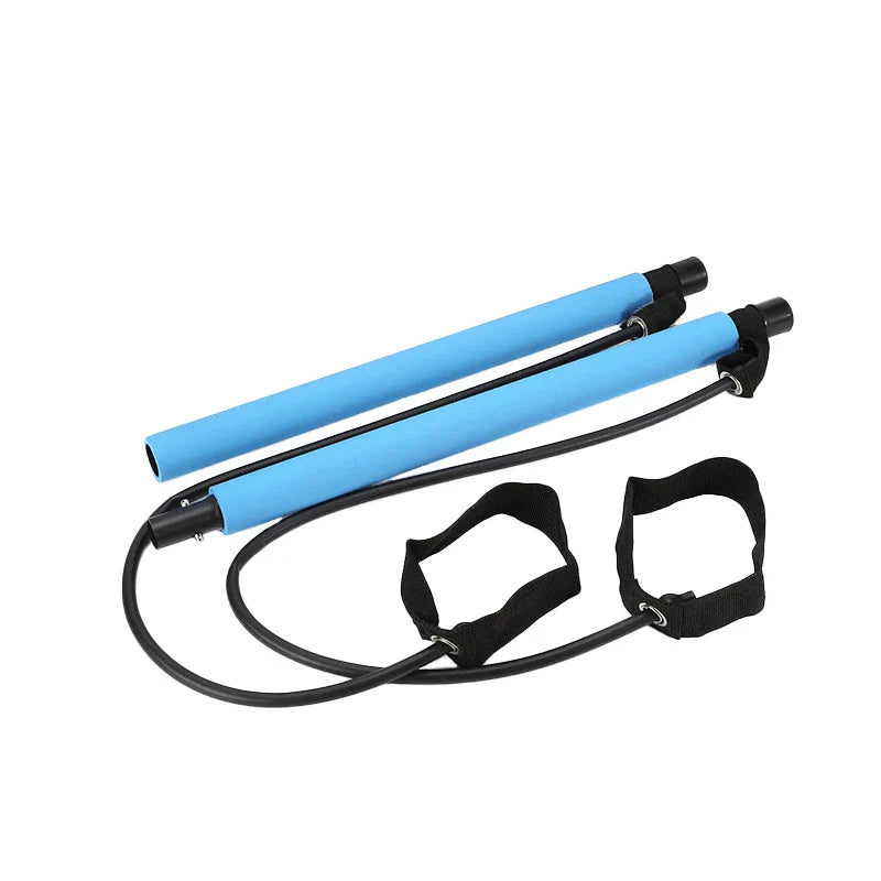 Pilates Bar with Resistance Bands – Portable Home Gym Set