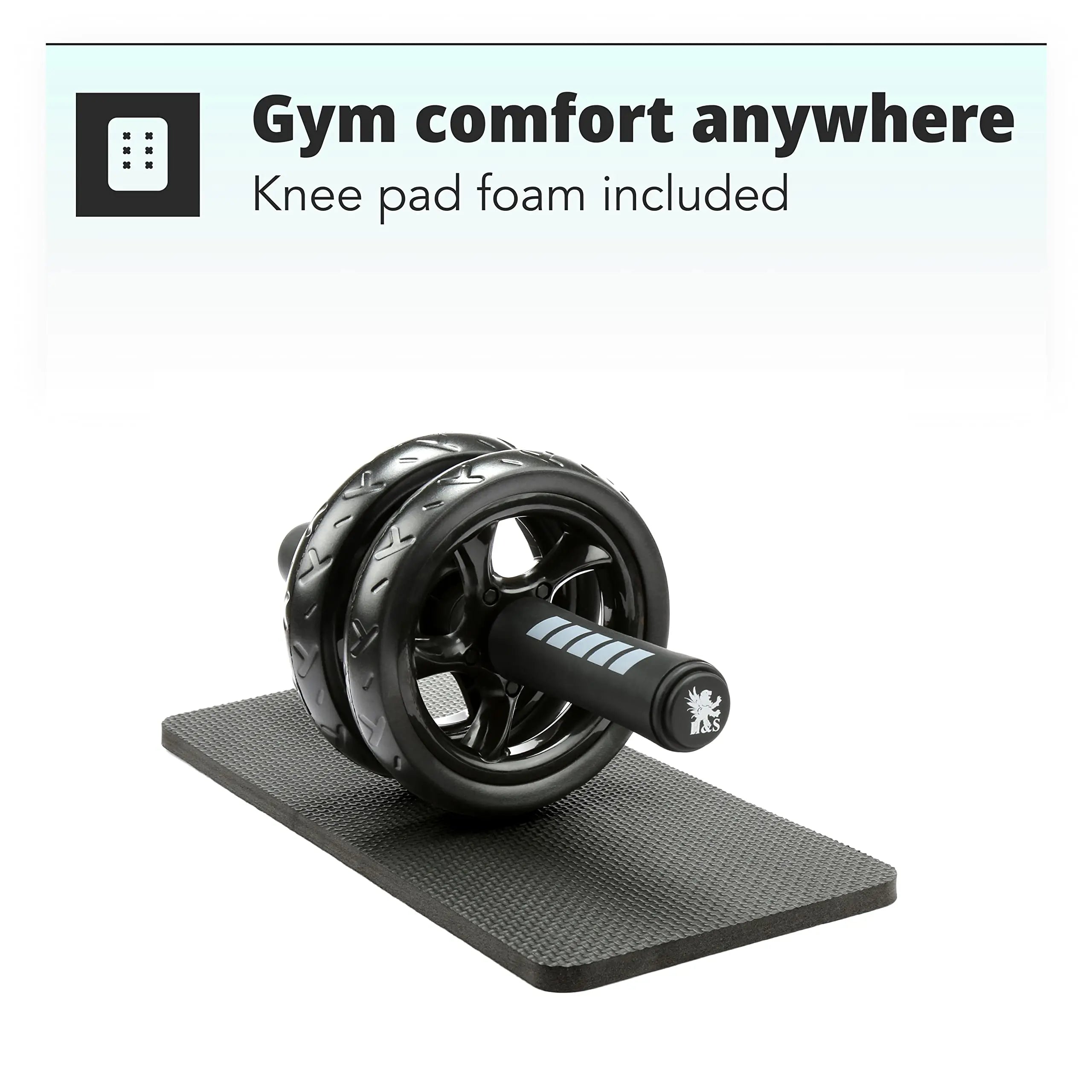 Abdominal Roller Wheel with Knee Pad - Silent Core and Strength Training Equipment