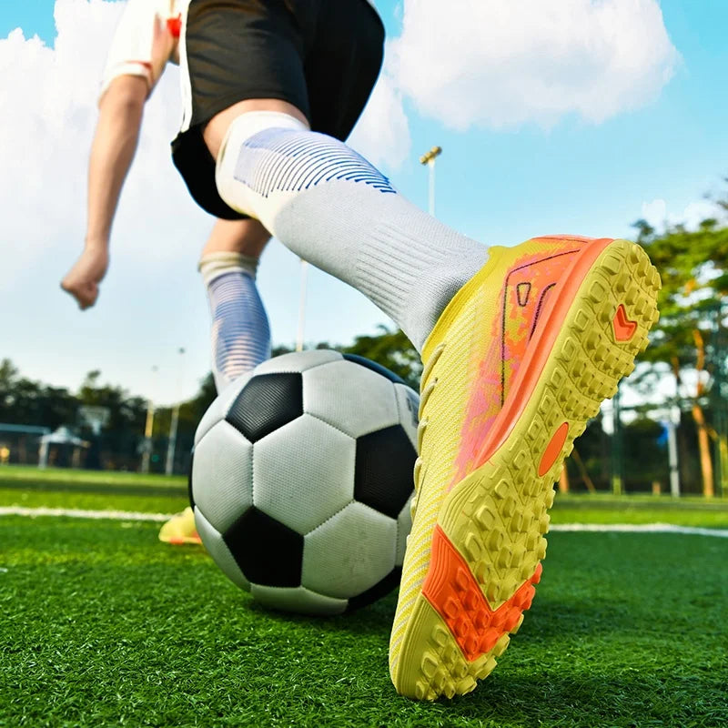 Professional Unisex FG Soccer Boots - High-Top Firm Ground Training Cleats for Men & Boys