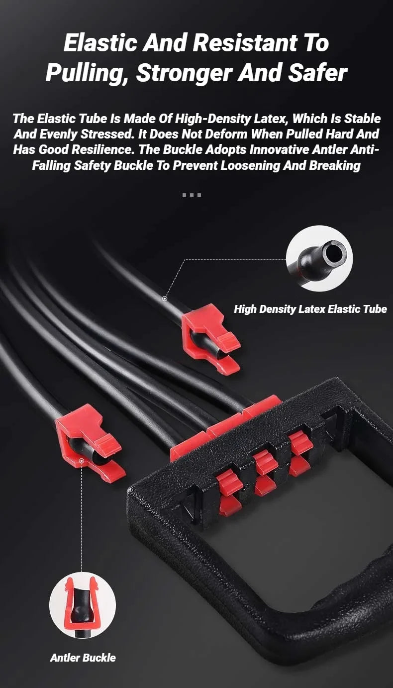 Adjustable Rubber Chest Expander - 90lbs Heavy Duty Multifunctional Resistance Band