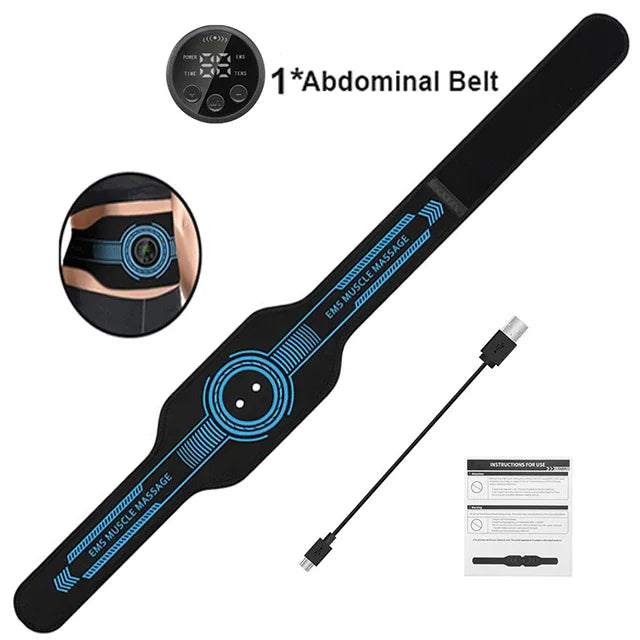 Mochoshop Smart EMS Abs Trainer – Gel-Free Abdominal Toning Belt with LCD Display & 39 Intensity Levels