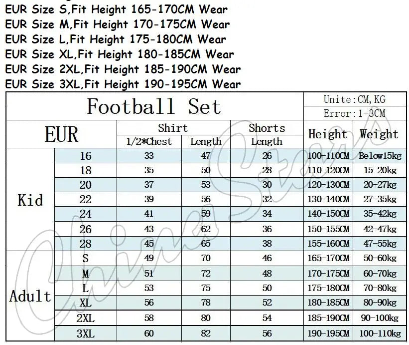 Customizable Men's Football Kits - Professional Soccer Jersey and Shorts Set