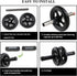 Double-Wheeled Abdominal Roller with Exercise Mat - Silent Core Strength Trainer