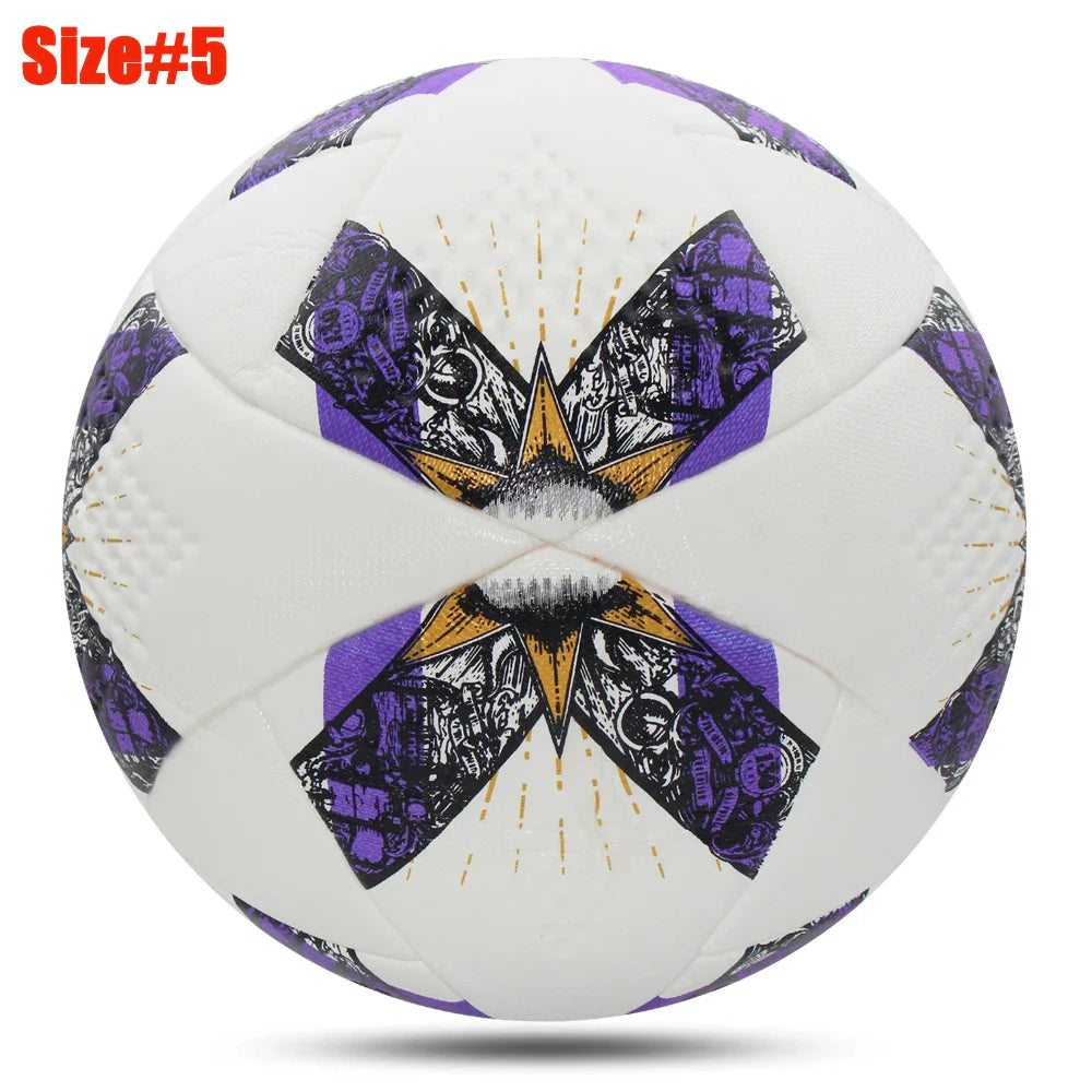 Official Size 5 Seamless Soccer Ball – Thermally Bonded PU Match Football for Training and Competition