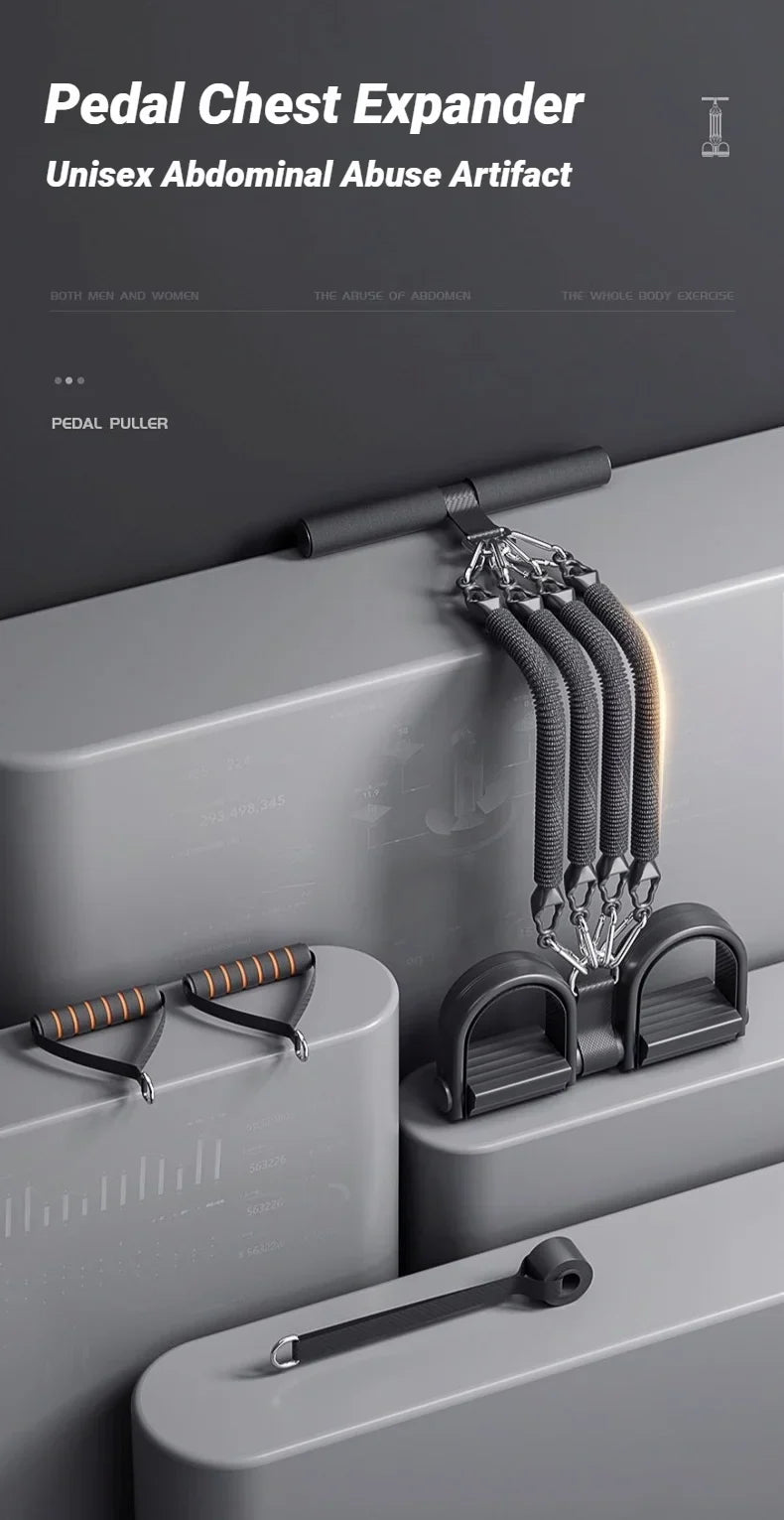 Pedal Resistance Band Tensioner - Multifunctional Home Fitness Puller for Core and Full Body Training