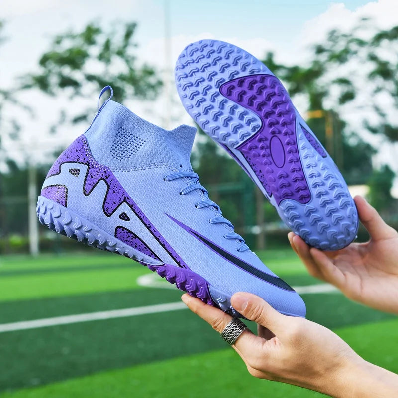Professional Men's Turf Soccer Shoes - High-Top Training Cleats for Outdoor & Indoor Play