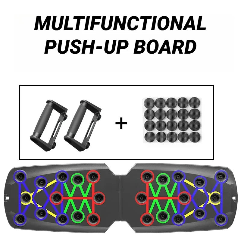 Mochoshop 22-in-1 Foldable Push Up Board – Color-Coded Muscle Targeting System for Home Strength Training