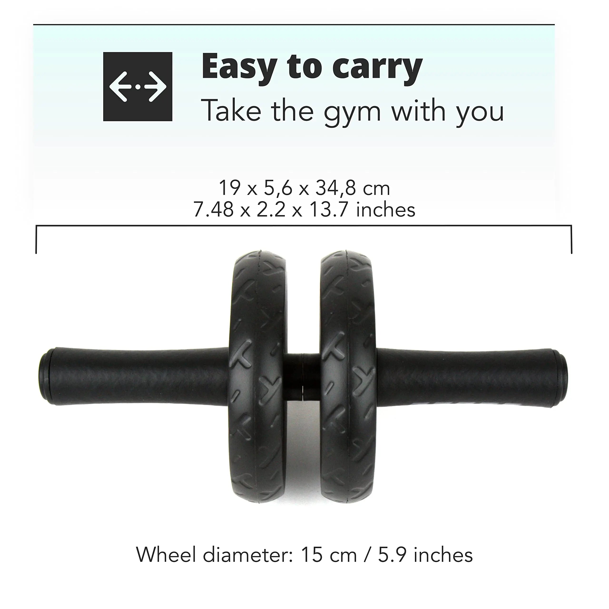 Abdominal Roller Wheel with Knee Pad - Silent Core and Strength Training Equipment