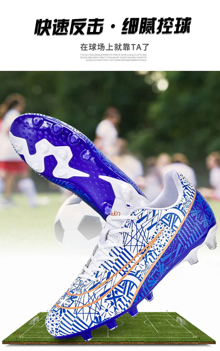 Soccer Cleats - Long-Spike Football Boots for Adults & Kids | TF/AG Training Sneakers