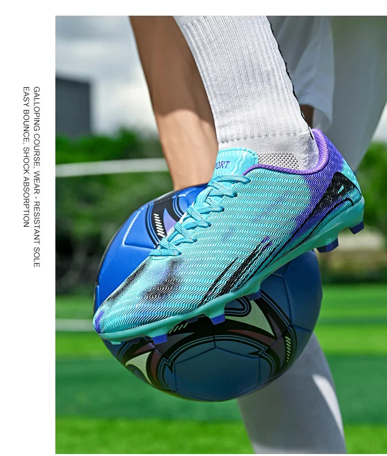 Professional Men and Youth Outdoor Soccer Cleats for Firm Ground Training