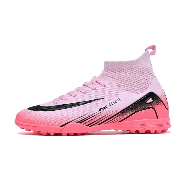 Professional AG Soccer Cleats - Boys' & Men's Artificial Grass Football Boots with Slip-On Closure