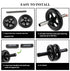 Double-Wheeled Abdominal Roller with Exercise Mat - Silent Core Strength Trainer